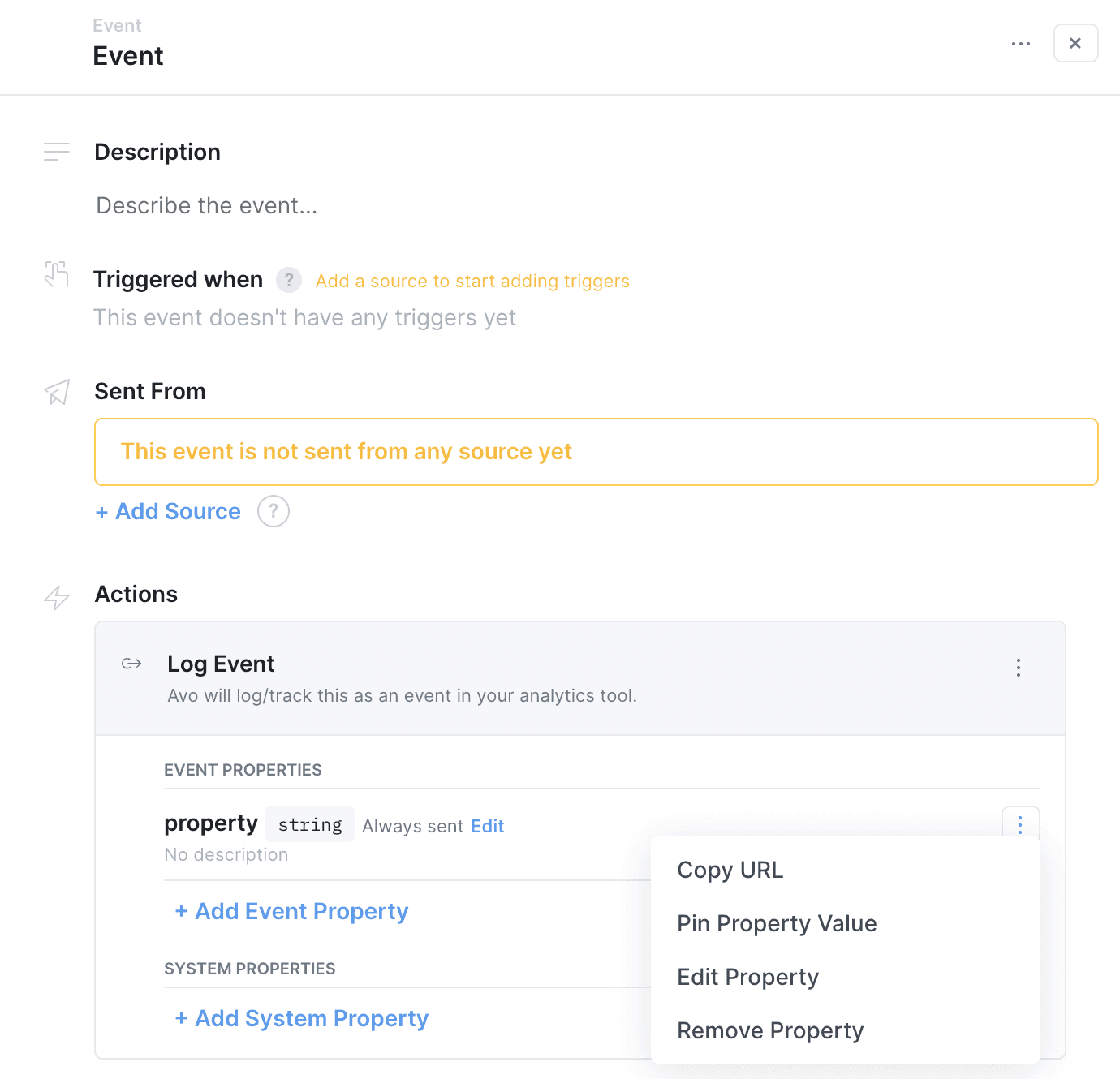 Event name mapping for multiple event shapes